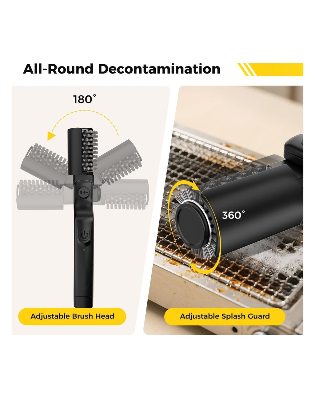 TidyFlame Replacement Brush Heads — 2-Pack (Bristle + Foam)