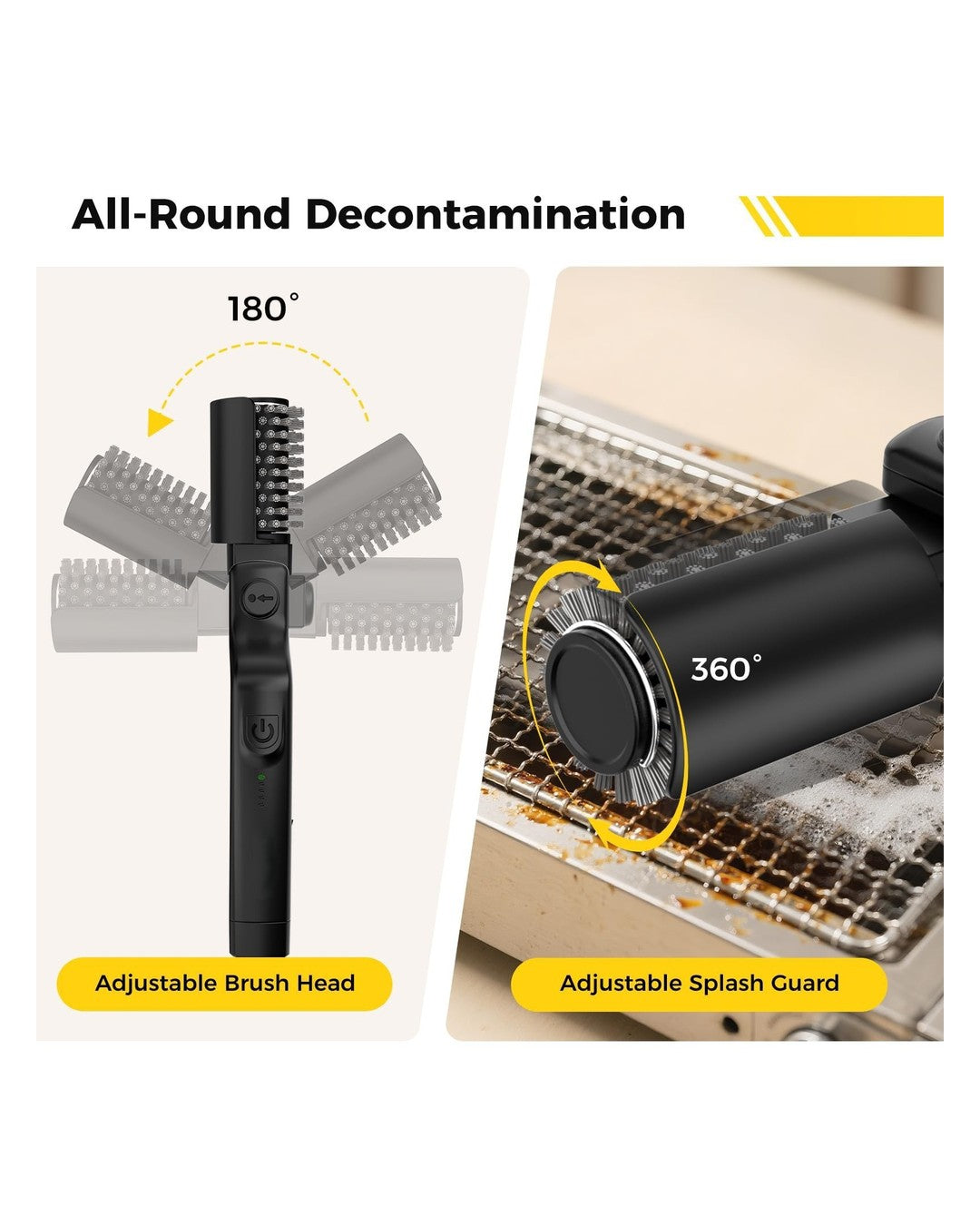 TidyFlame Replacement Brush Heads — 2-Pack (Bristle + Foam)