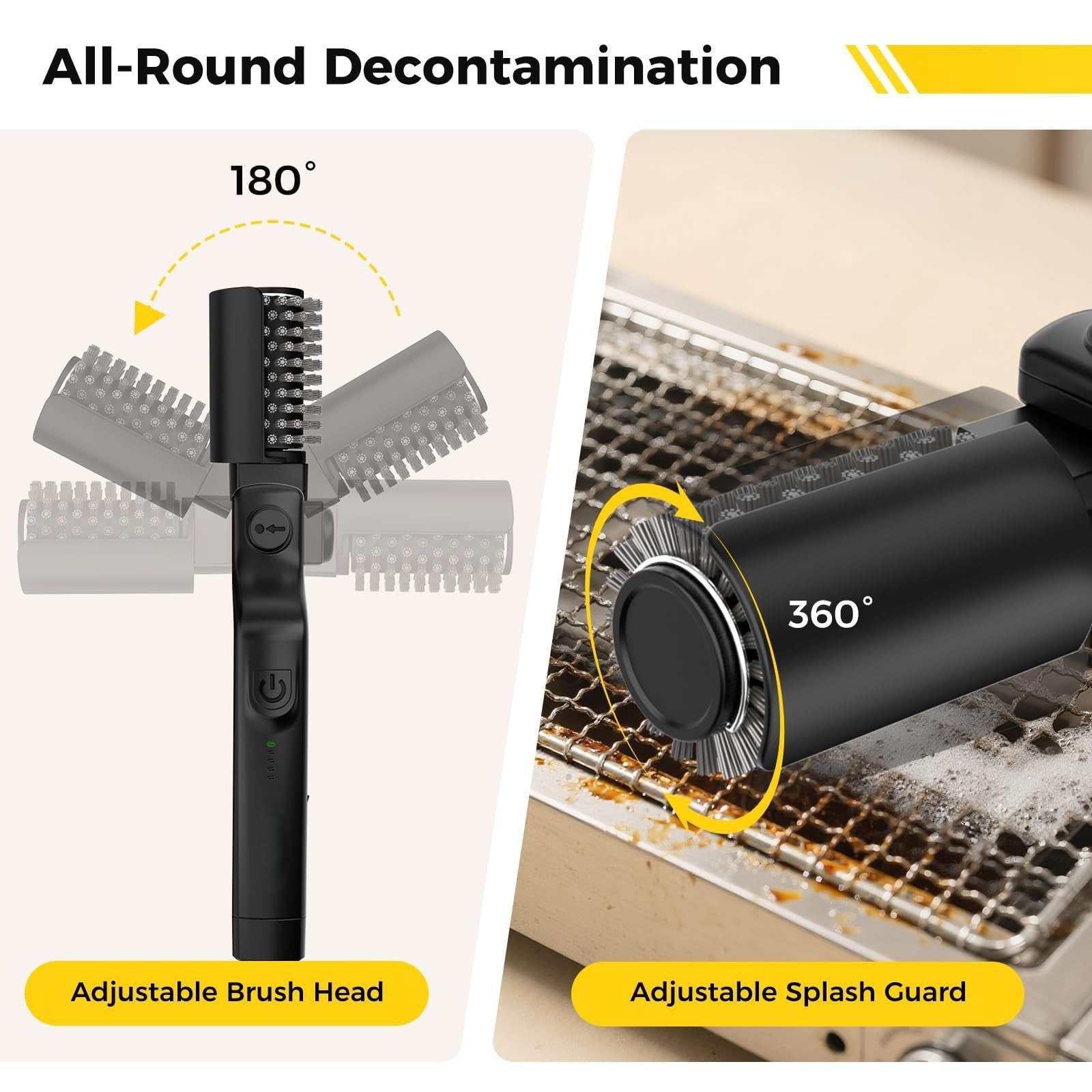 TidyFlame Replacement Brush Heads — 2-Pack (Bristle + Foam)